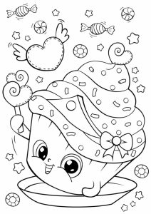 Beautiful cake coloring printable page for kids