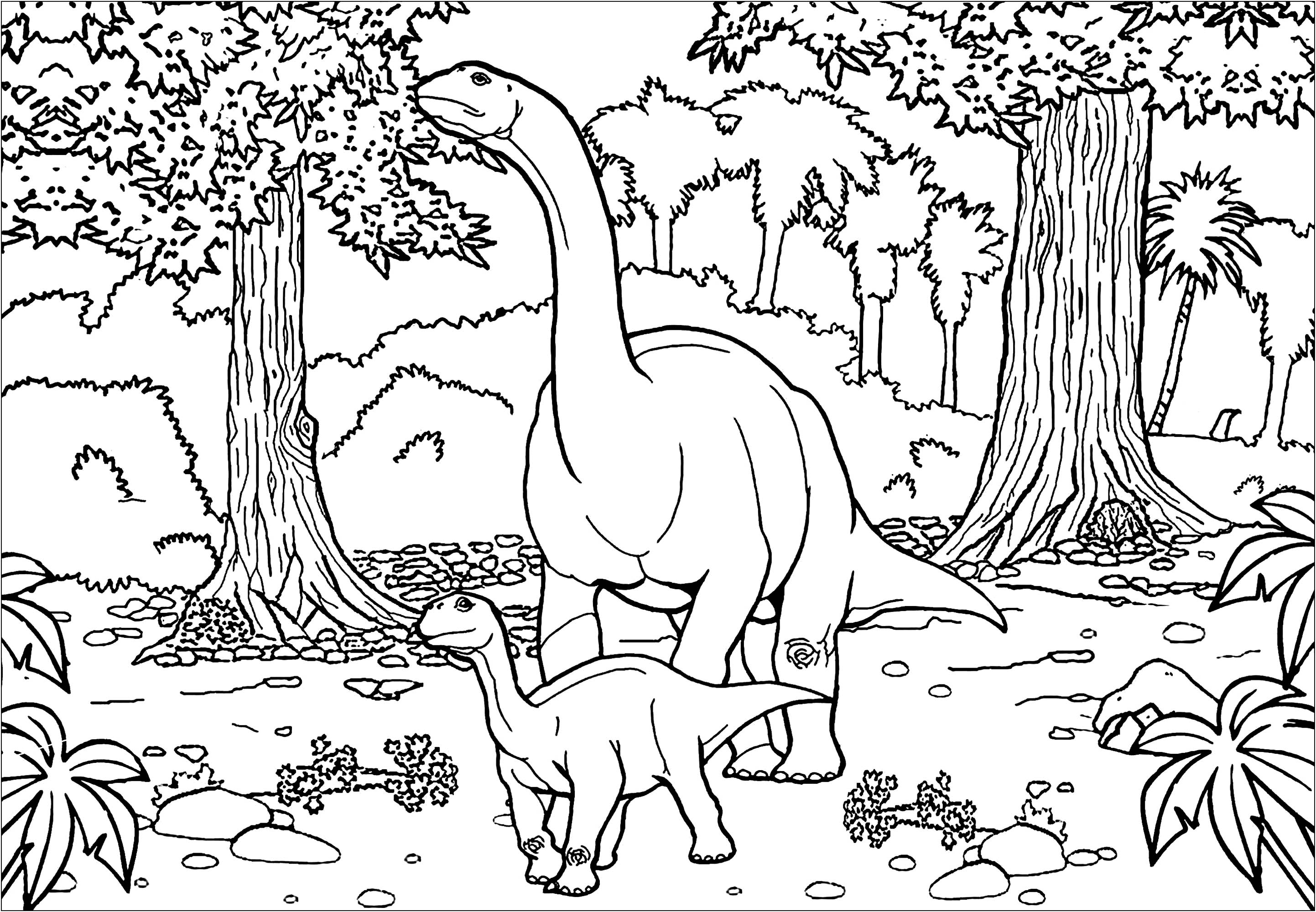 Dinosaurio Para Colorear E Imprimir