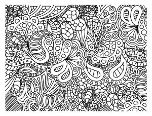 Printable Doodle Art / Doodling Coloring Page for adults : Doodle-art-doodling-2