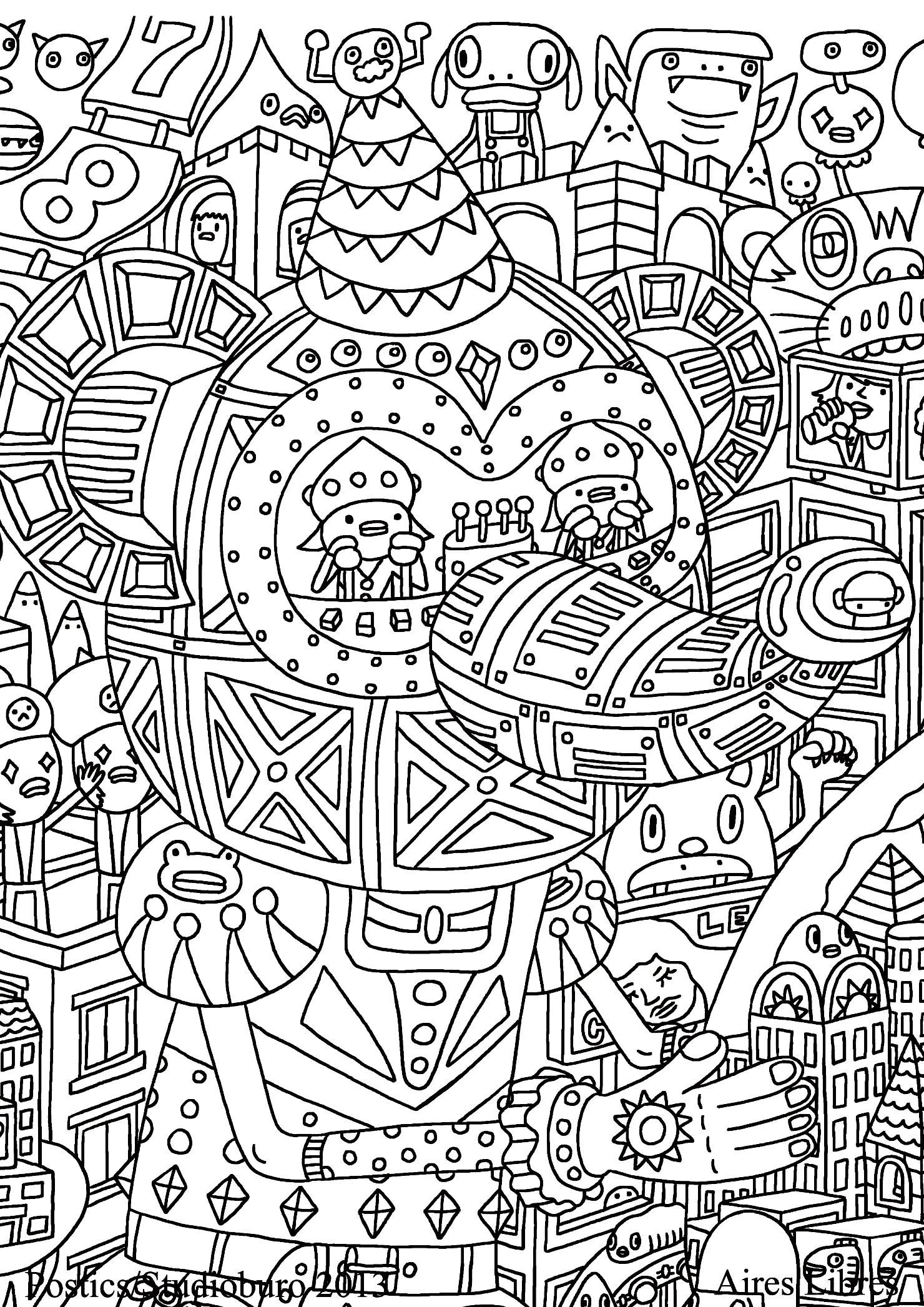 Doodle art doodling 10  Doodle Art / Doodling Adult Coloring Pages