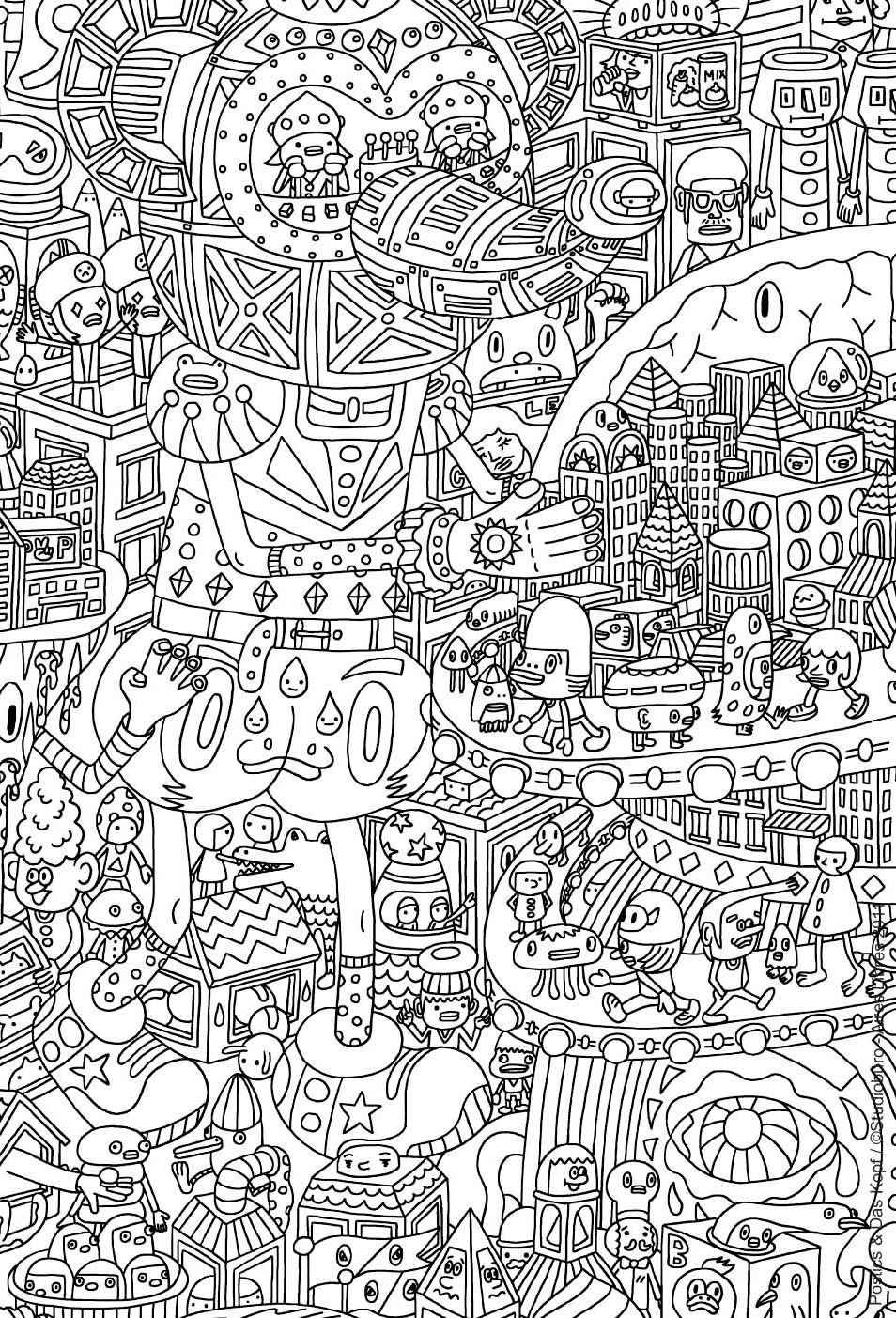 Doodle art doodling 13 - Doodle Art / Doodling Adult Coloring Pages