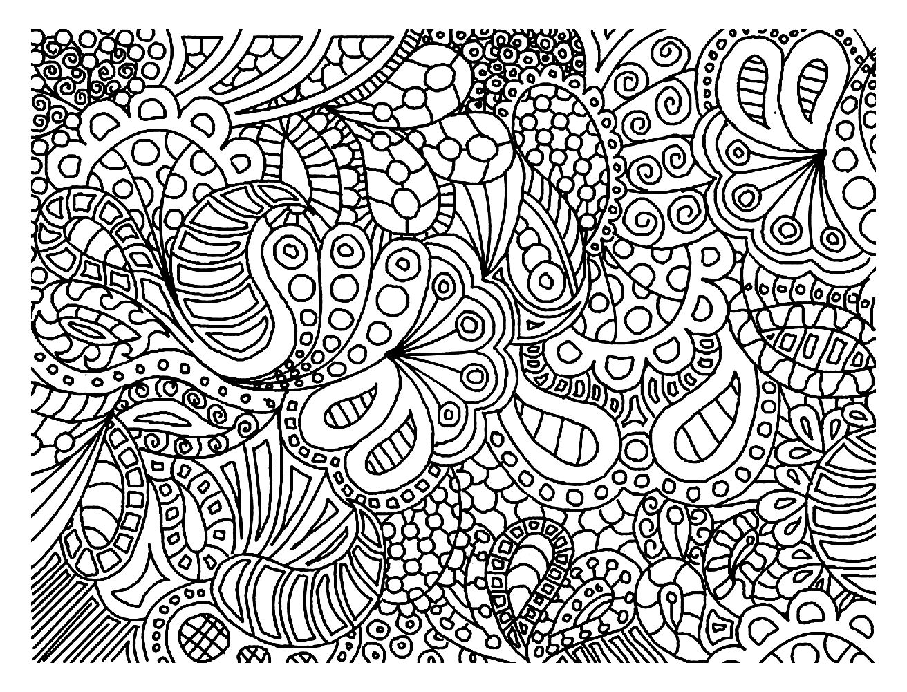 Free Printable Doodle Art Coloring Pages For Adults