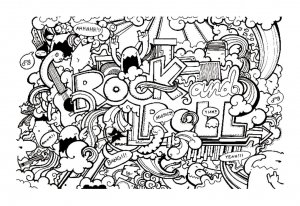 rock band coloring pages