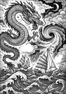 Mystical creature of the rough seas