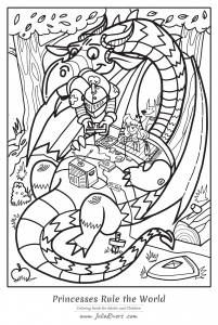 Download Dragons - Coloring Pages for Adults