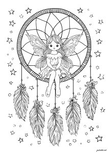 Dream fairy and starry dream catcher