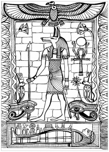 Egypt Amp Hieroglyphs Coloring Pages For Adults Page 2