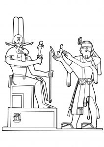 egyptian pharaoh sarcophagus coloring pages
