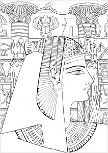 Coloring queen of egypt easy