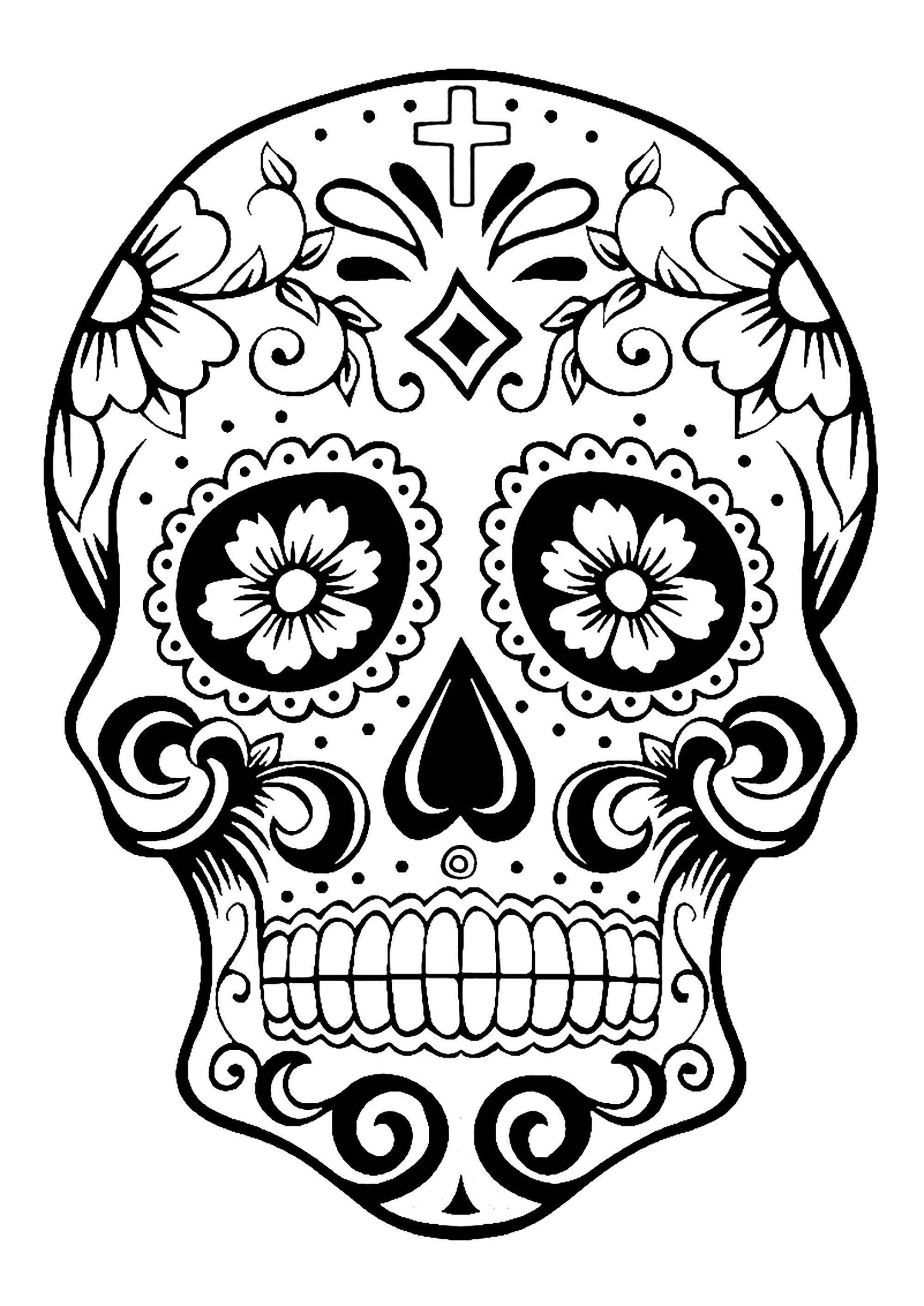 El Dia De Los Muertos 2 El D a De Los Muertos Adult Coloring Pages