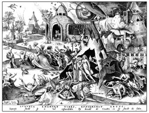 Coloring adult engraving pieter bruegel luxuria