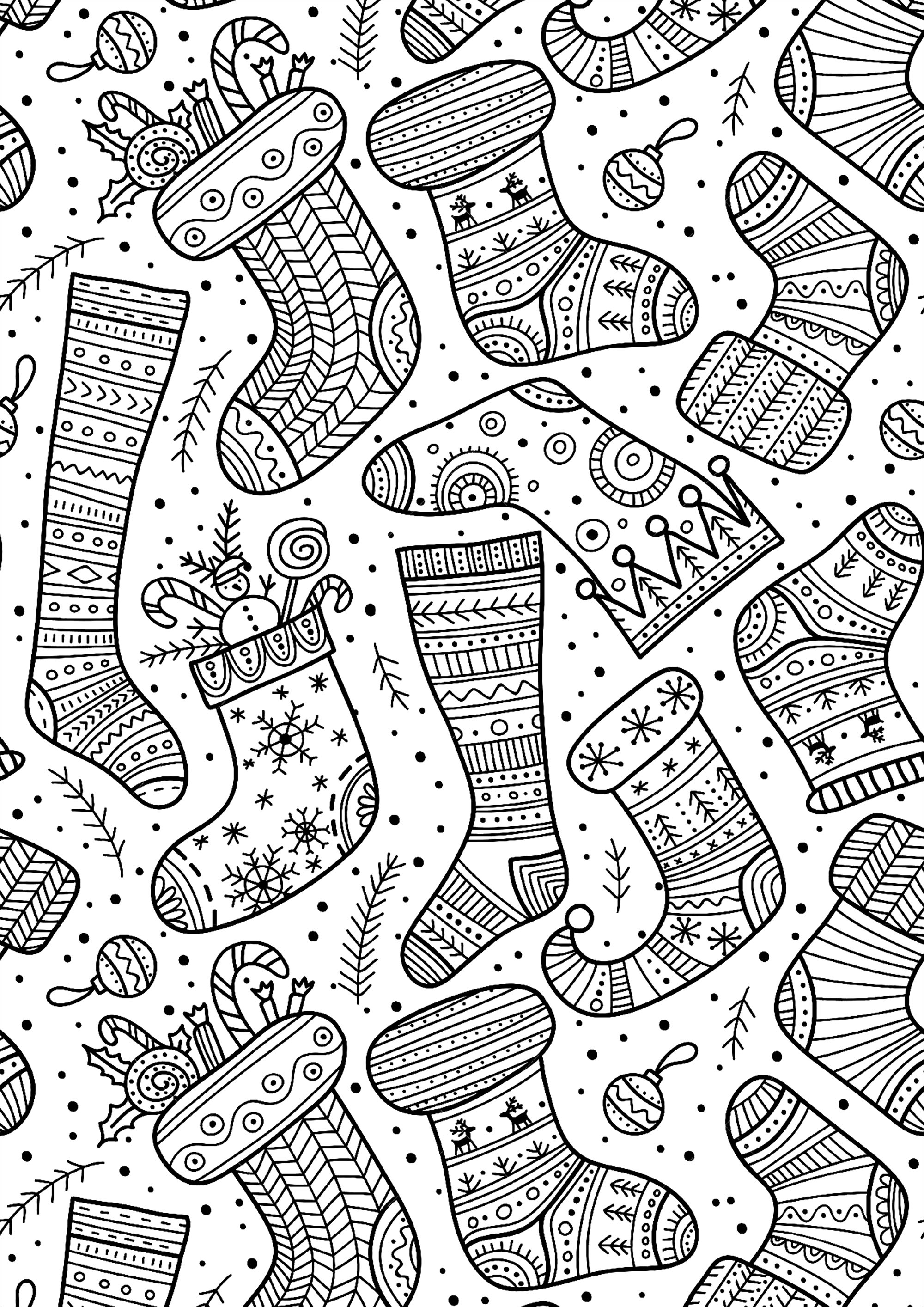socks coloring pages