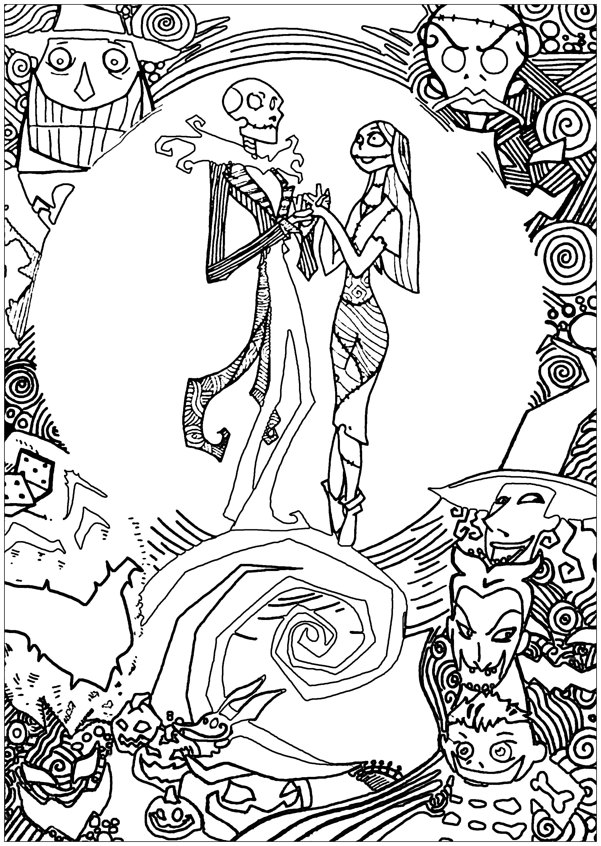 Coloring Pages The Nightmare Before Christmas 2