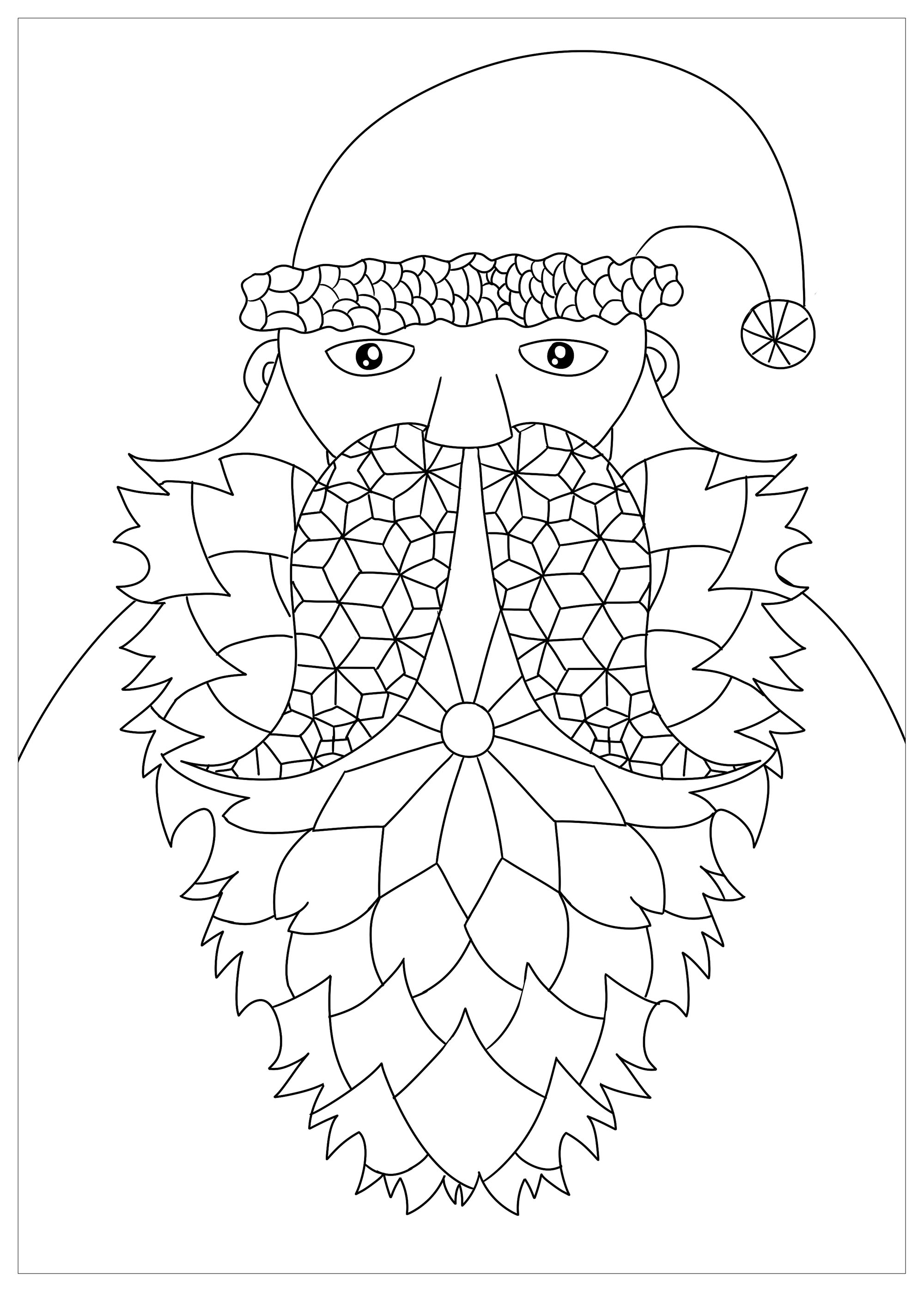 Santa Claus with beautiful beard, Artist : Ji. M
