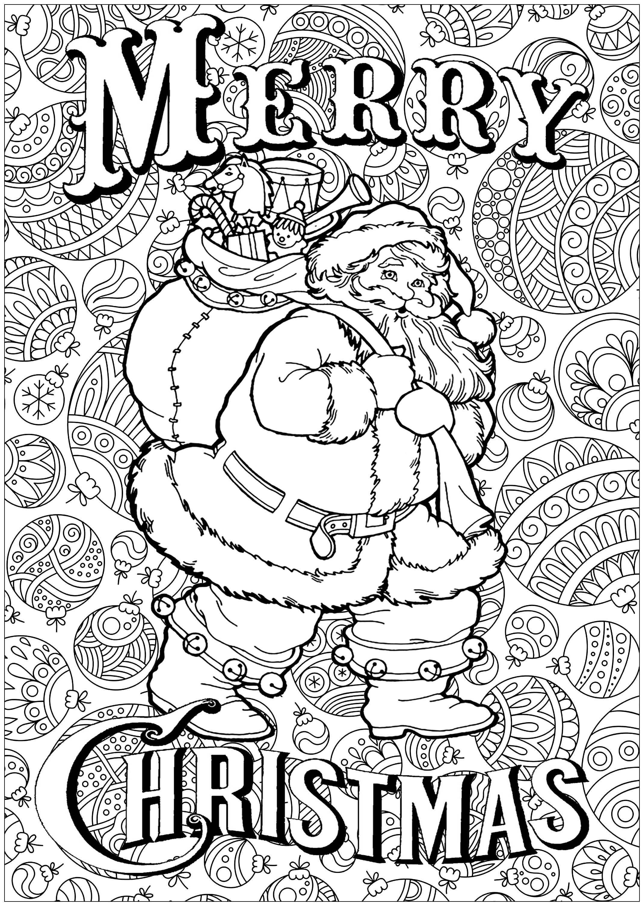 Download 12 Adult Christmas Coloring Pages | Happy Christmas New ...