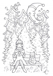 28 Anime Chibi Christmas Coloring Pages by Teacher's Helper | TPT