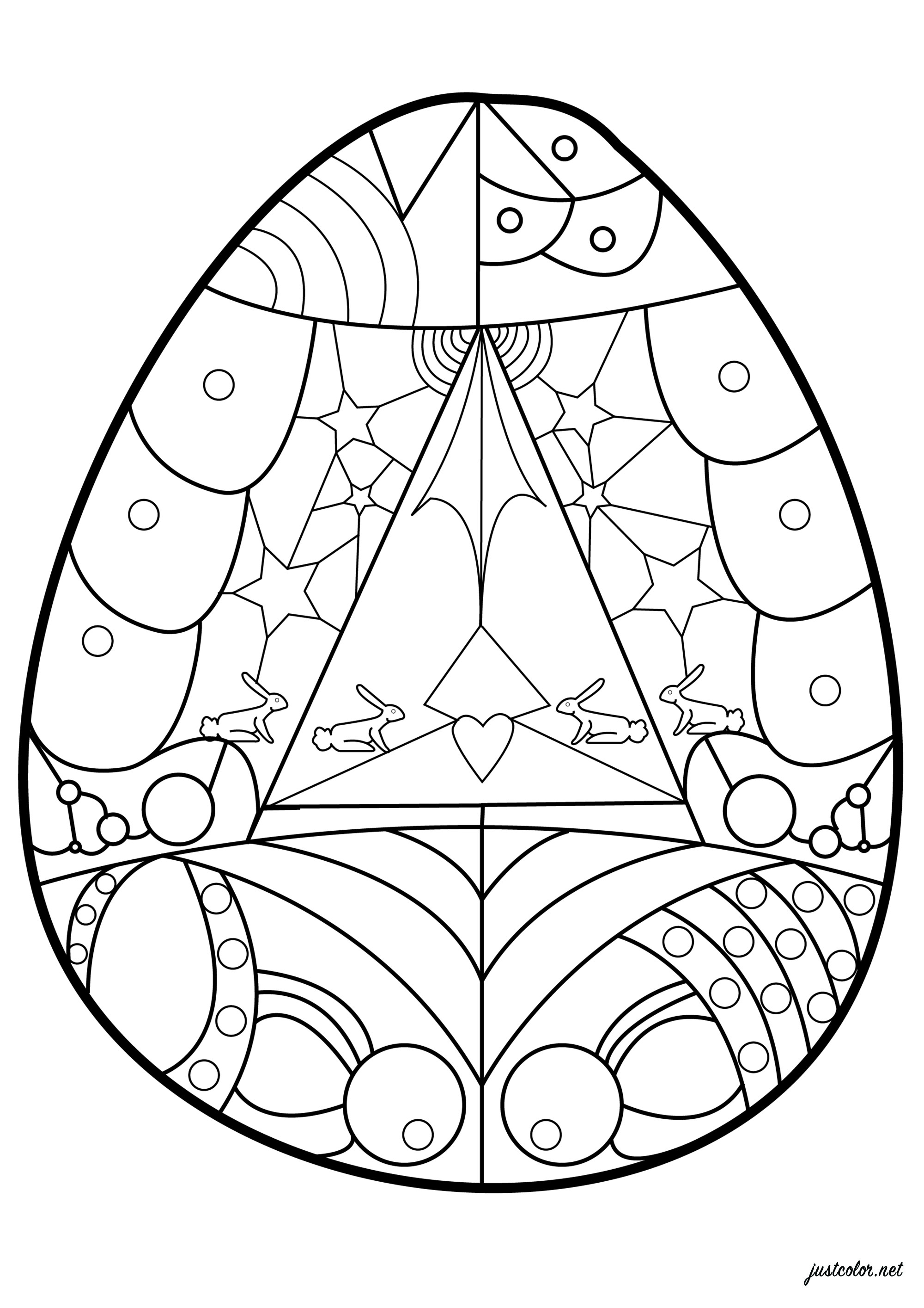 easter egg designs coloring pages