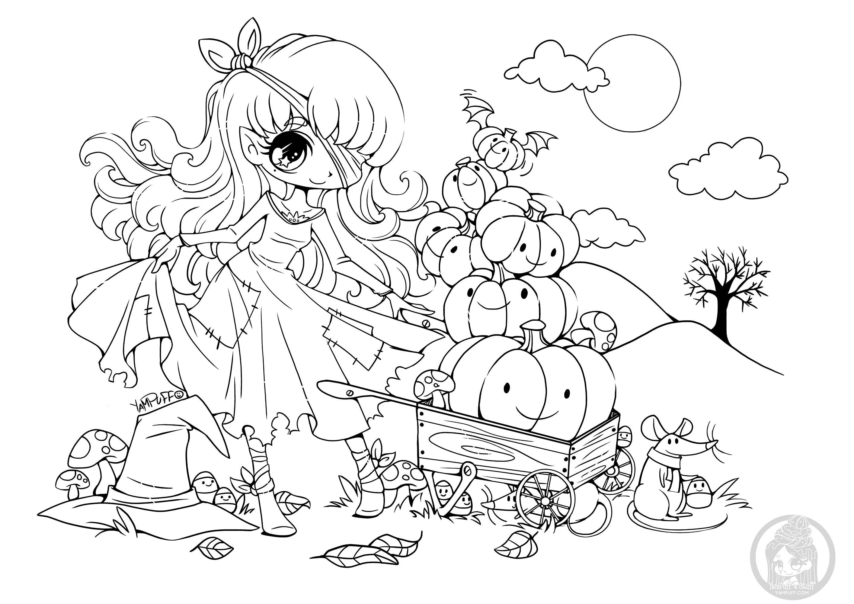 Halloween princess  Halloween Adult Coloring Pages
