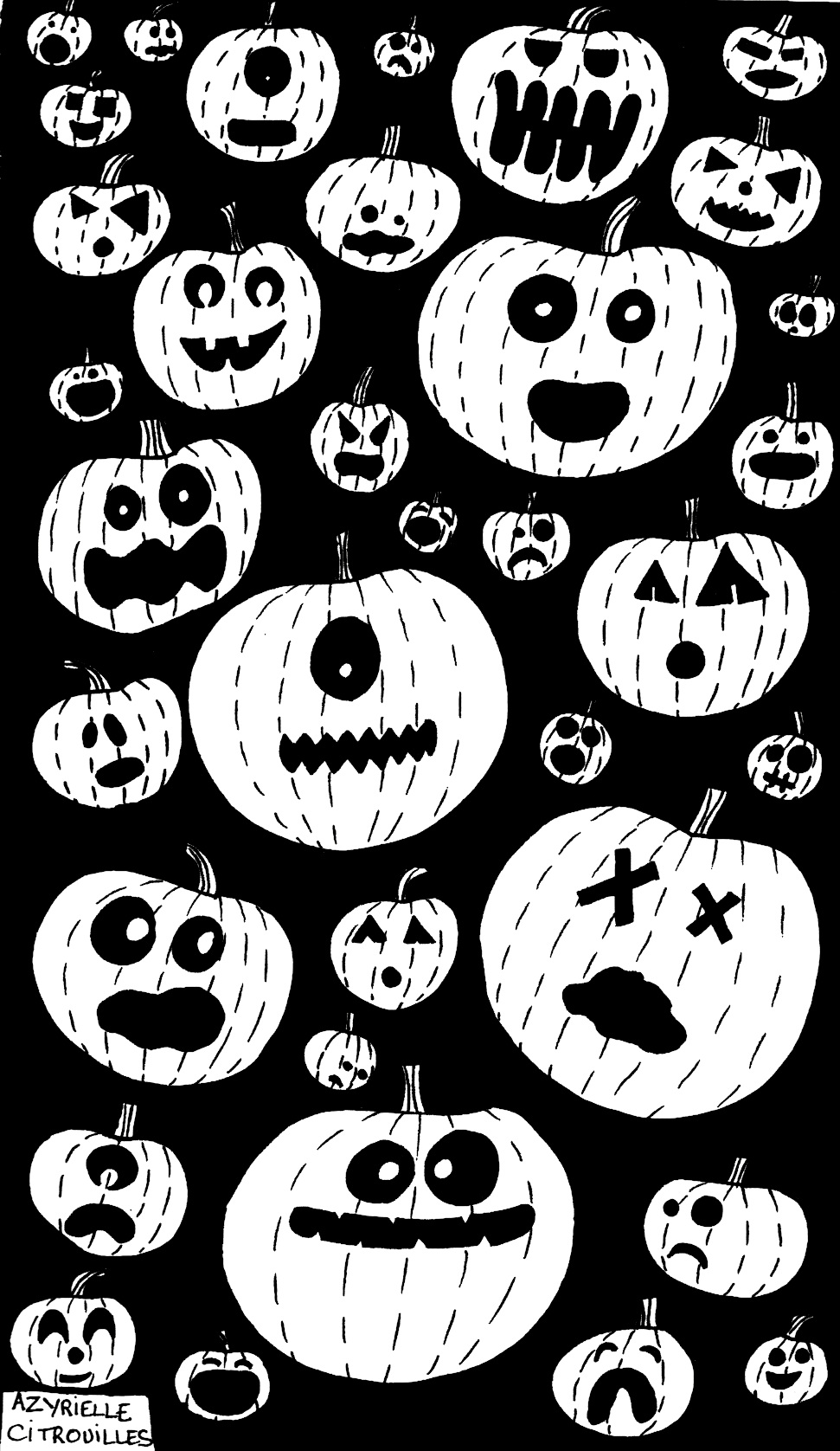 Halloween pumpkins, Artist : Azyrielle