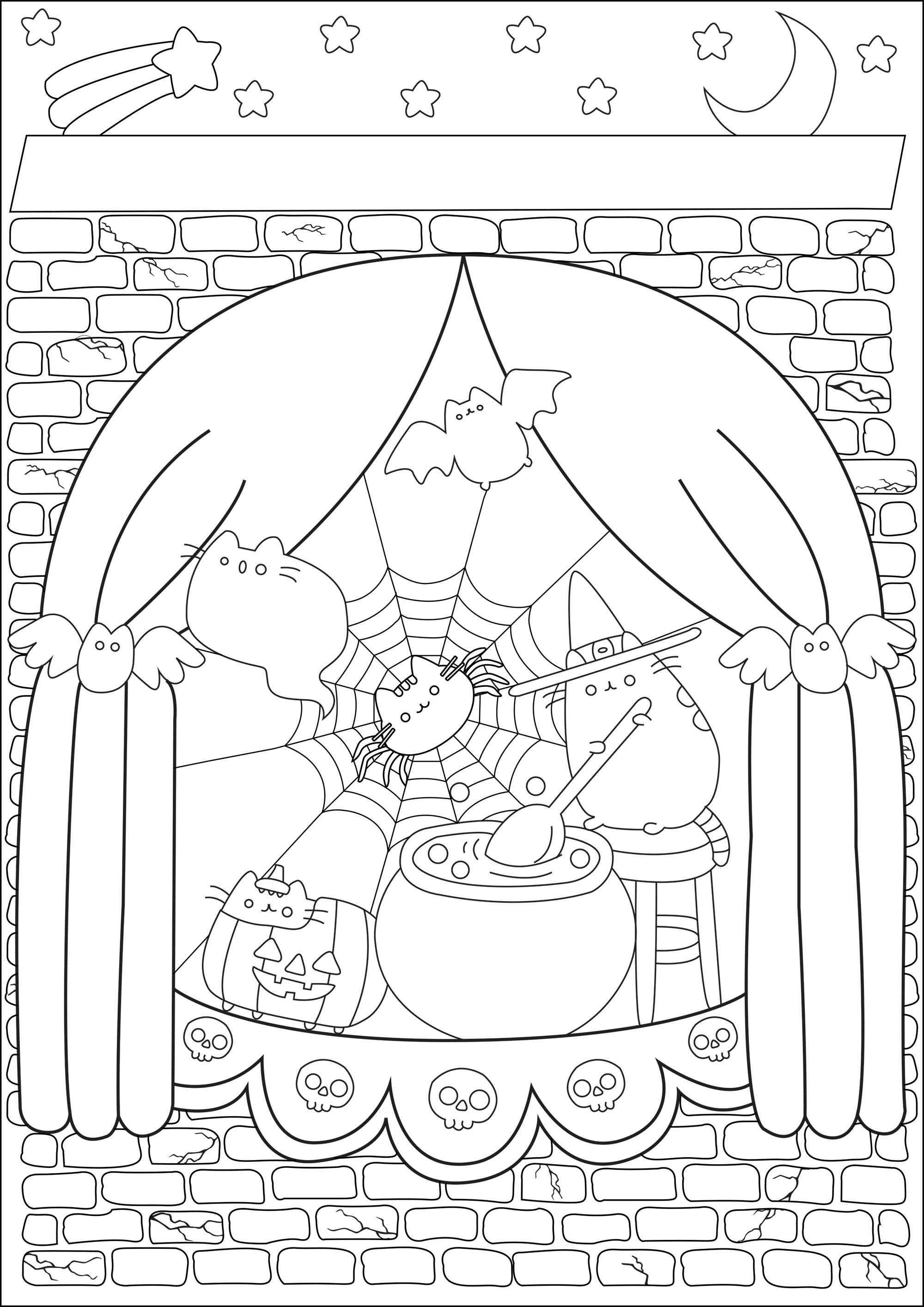 84 Top Magic Cat Coloring Pages , Free HD Download