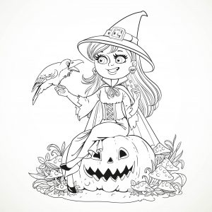 Witch - Coloring Pages for Adults