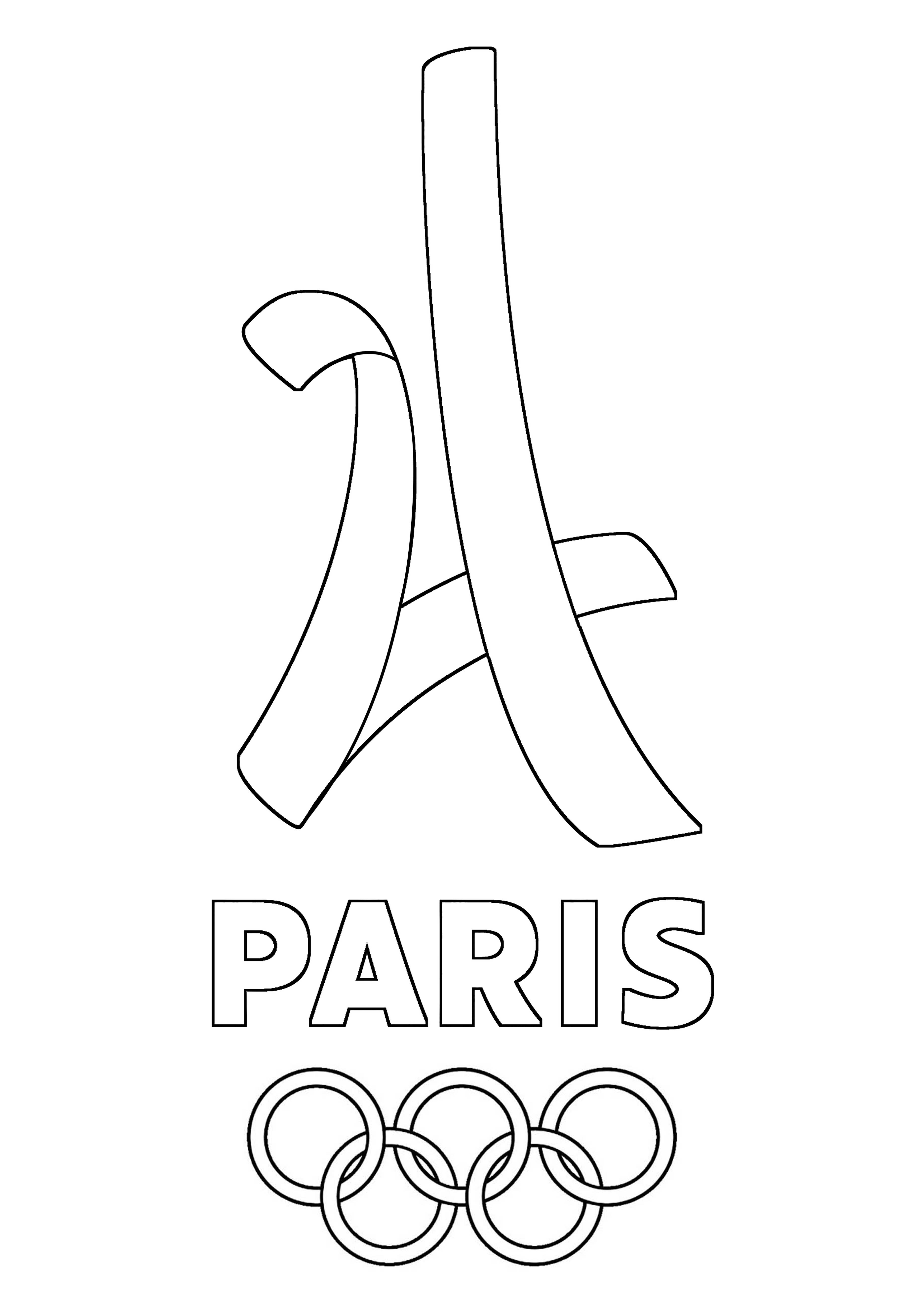 Logo Paris 2024 Olympic Games Olympic And Sport Adult Coloring Pages