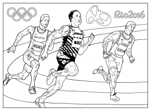 Coloring adult rio 2016 olympic games athletism 1