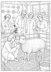 Observation of Dolly, the first cloned mammal (Roslin, 1996)