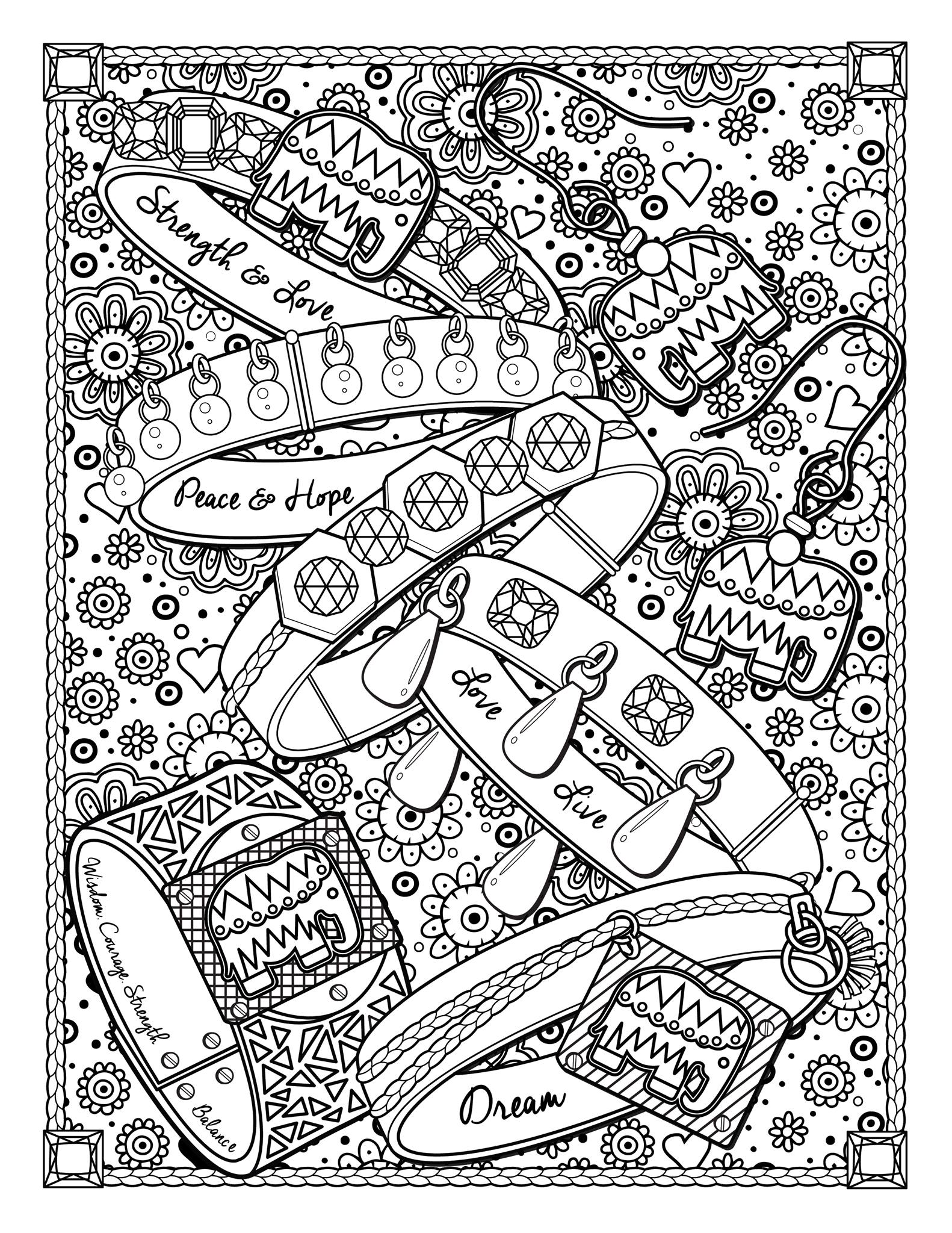 earrings coloring page