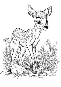Fawn resembling Bambi (Disney classic)