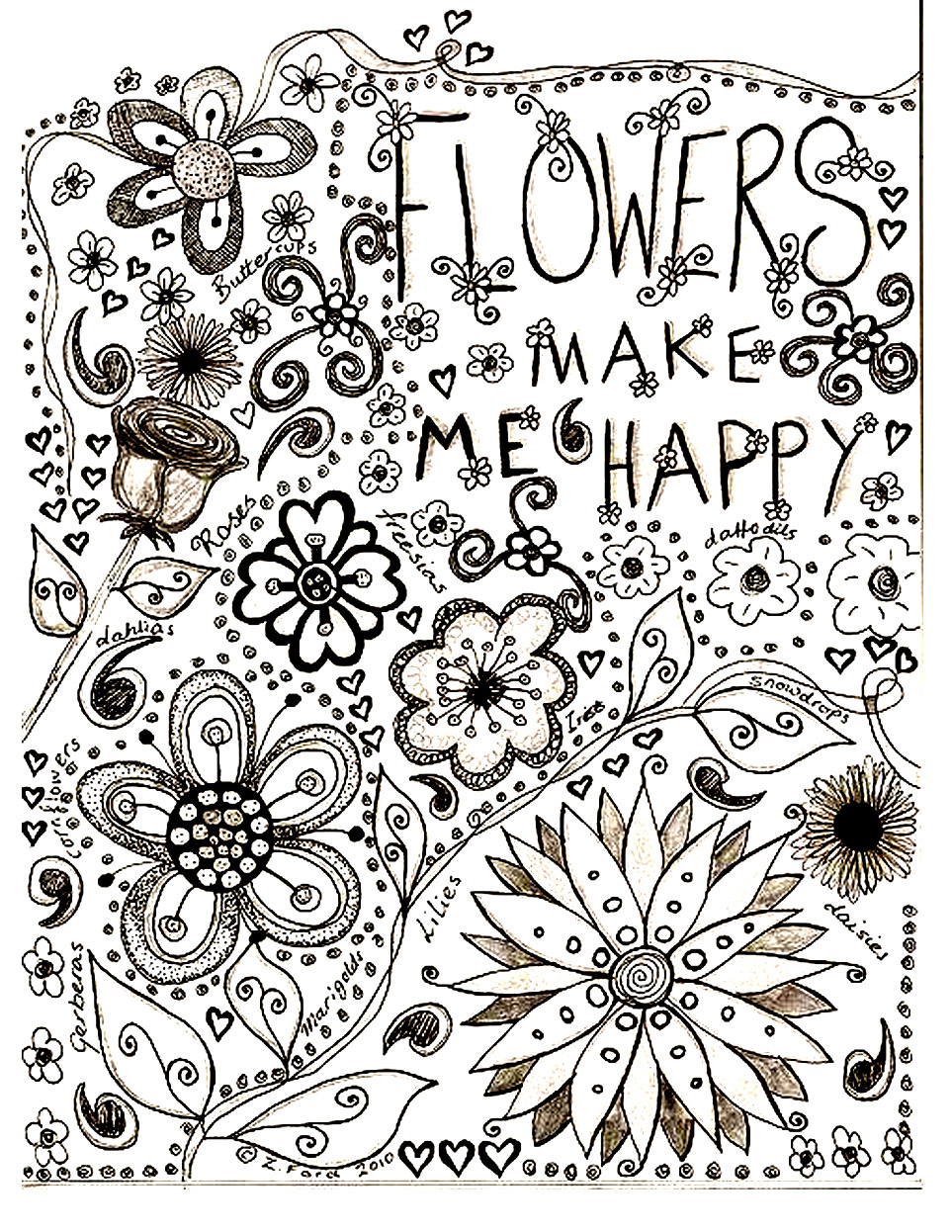 'Flowers make me happy' !!