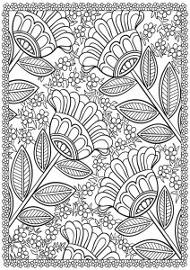 Flowers Vegetation Coloring Pages For Adults