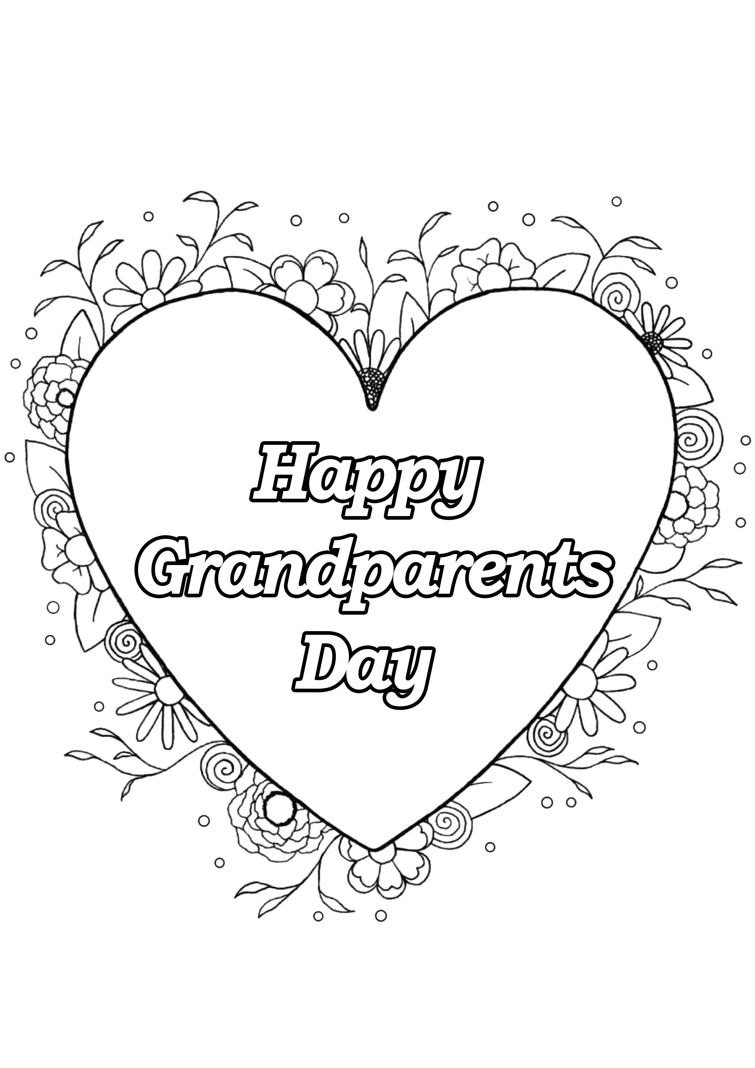 happy grandparents day coloring pages