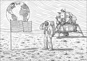 Man's first step on the Moon