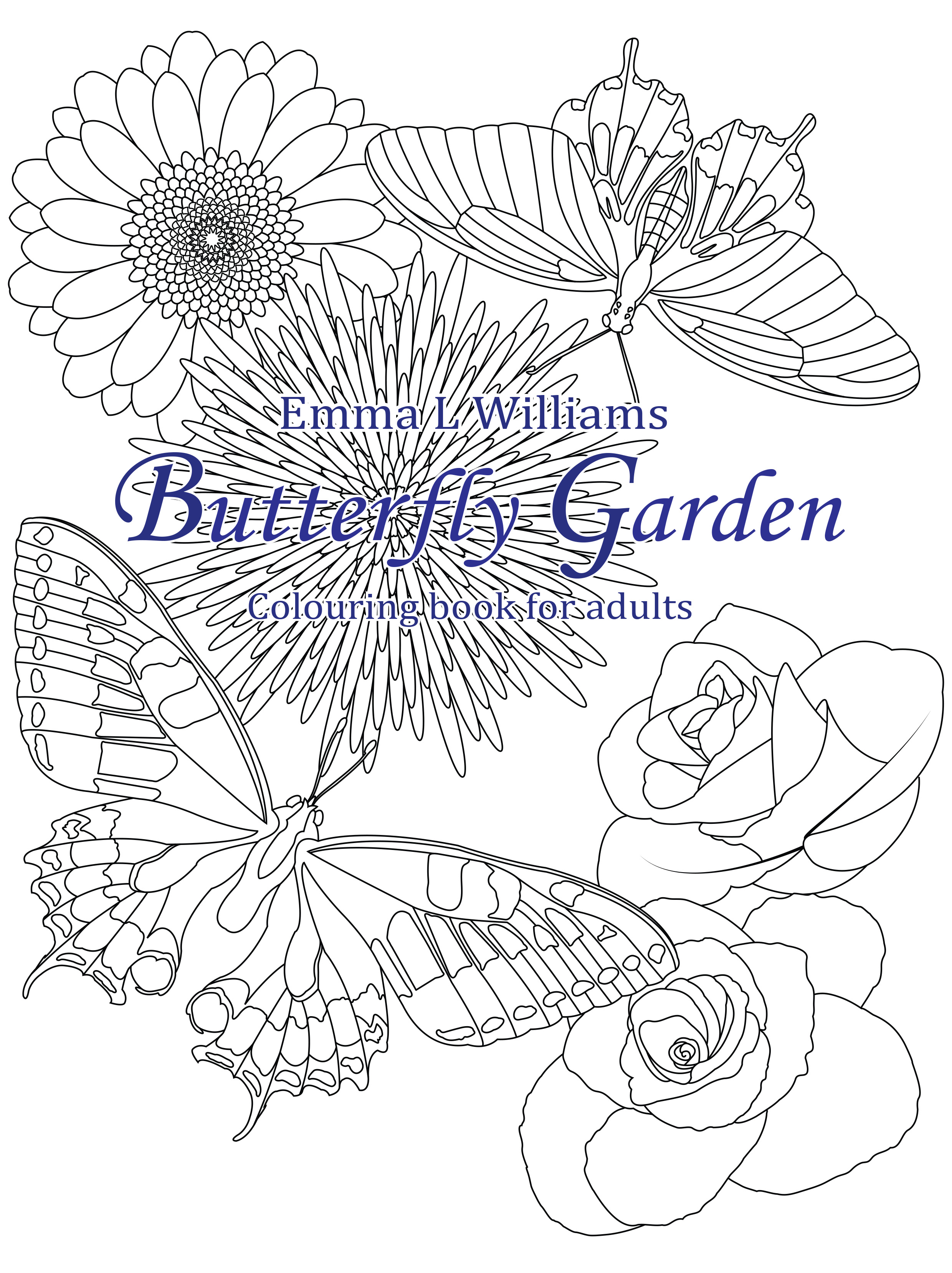 Download Butterfly garden - Butterflies & insects Adult Coloring Pages