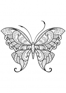 Coloring butterfly beautiful patterns 12