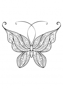 Coloring butterfly beautiful patterns 14