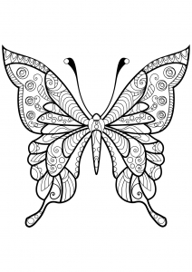 Butterflies Coloring Pages For Adults