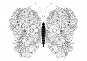 9000 Detailed Butterfly Coloring Pages For Adults Pictures