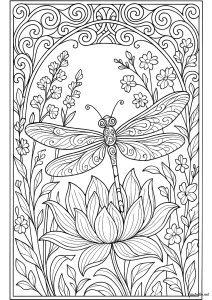 Art Nouveau dragonfly