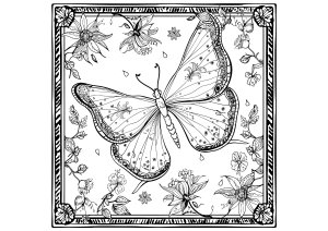 Graceful flight of an elegant butterfly