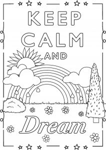 Coloring keep calm and dream