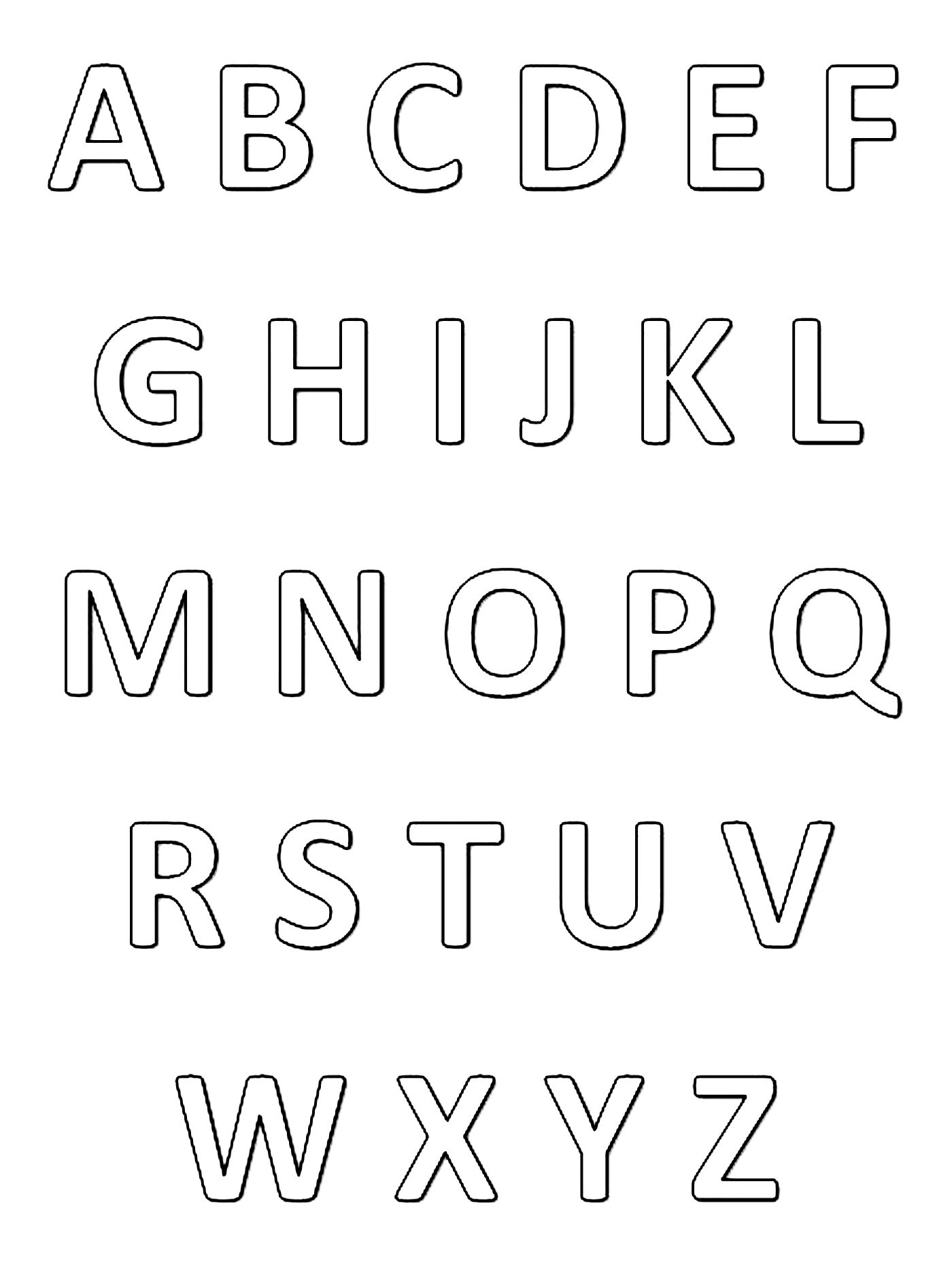 Coloring Pages Alphabet A-Z - 174+ SVG Cut File