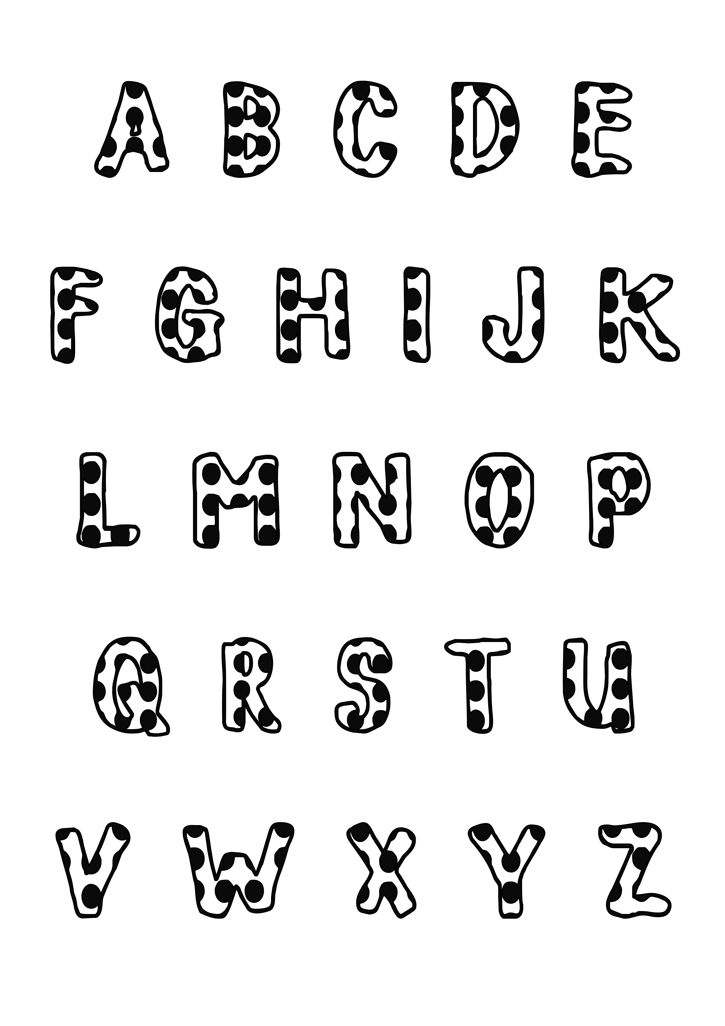 Simple alphabet 9  Alphabet Coloring pages for kids to print \u0026 color