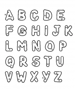 Coloring page alphabet doodle