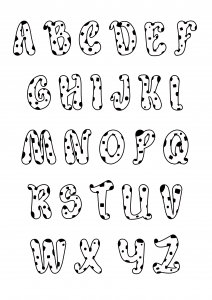 Coloring page simple alphabet 8