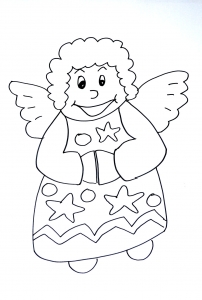 Coloring angel of christmas