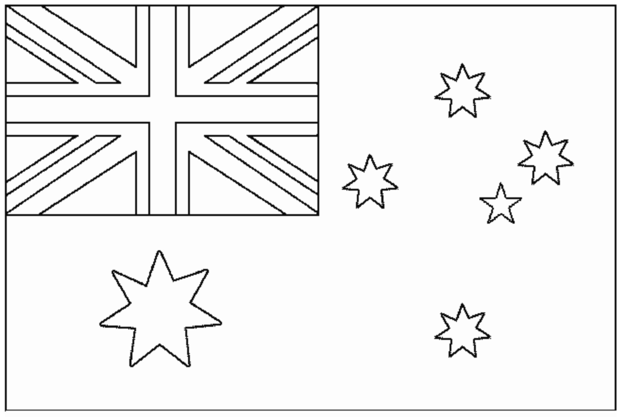 Printable Australian Flag Template - Printable Word Searches