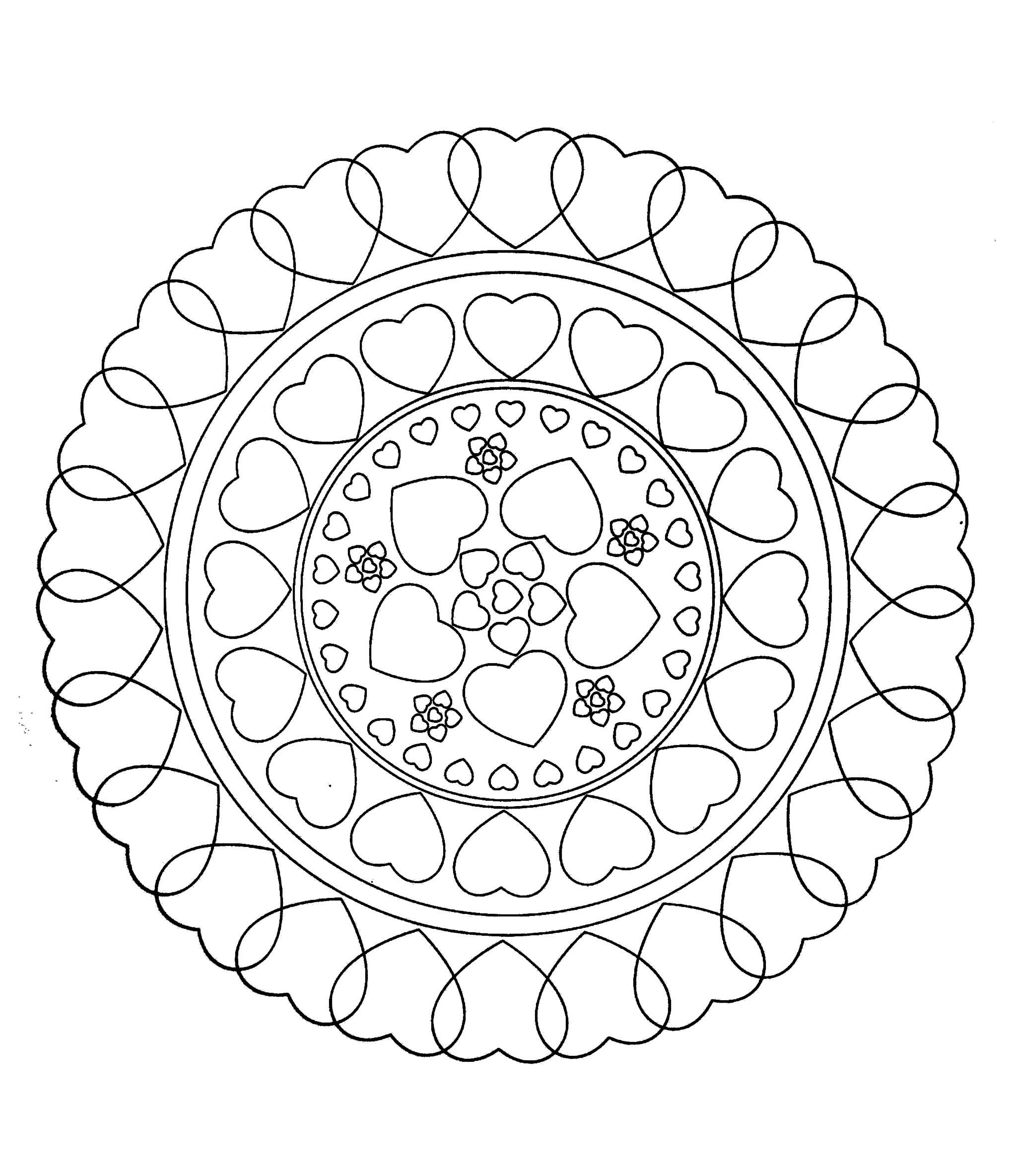mandala coloring pages easy