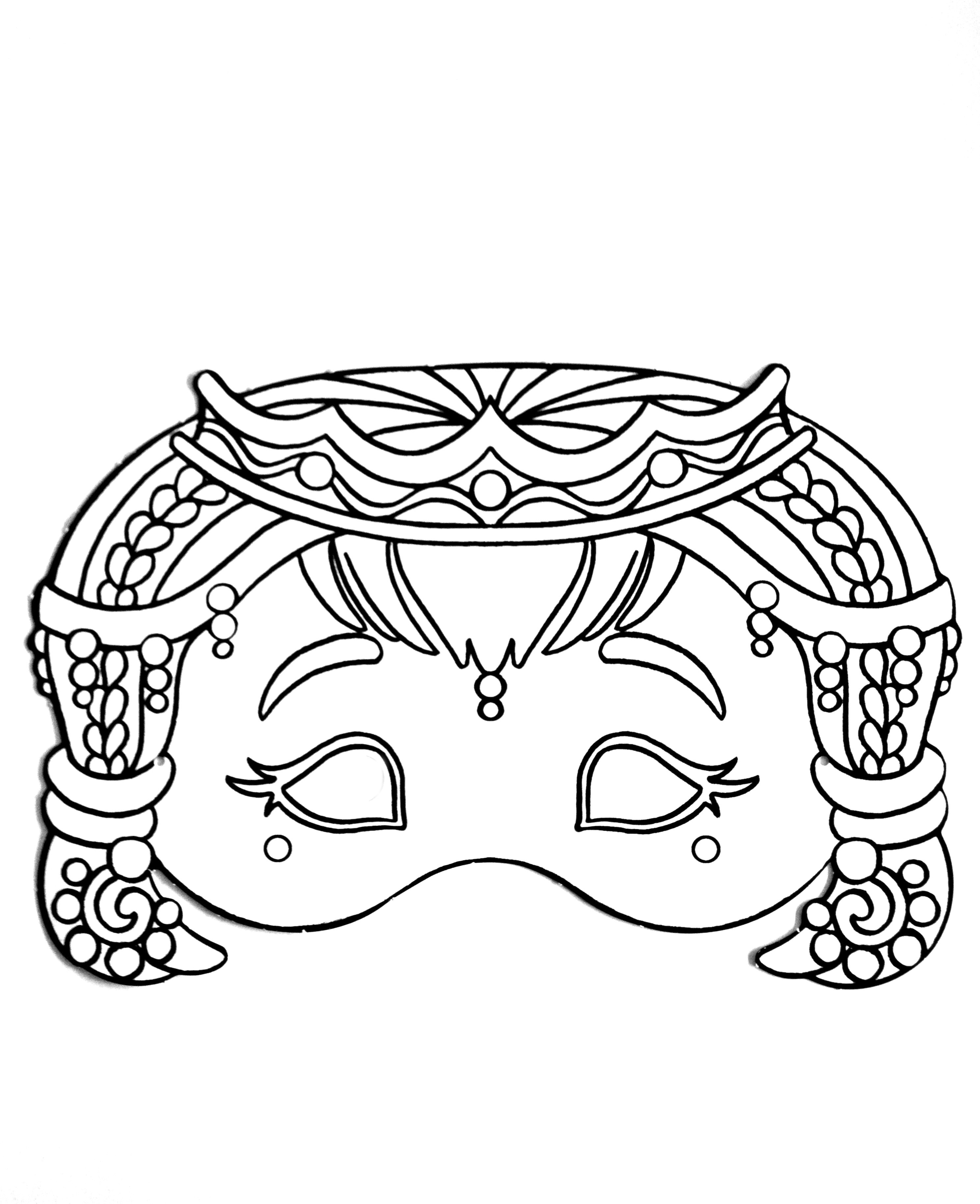 Carnival Coloring Page Masks Poster Free Printable Planerium In - Vrogue